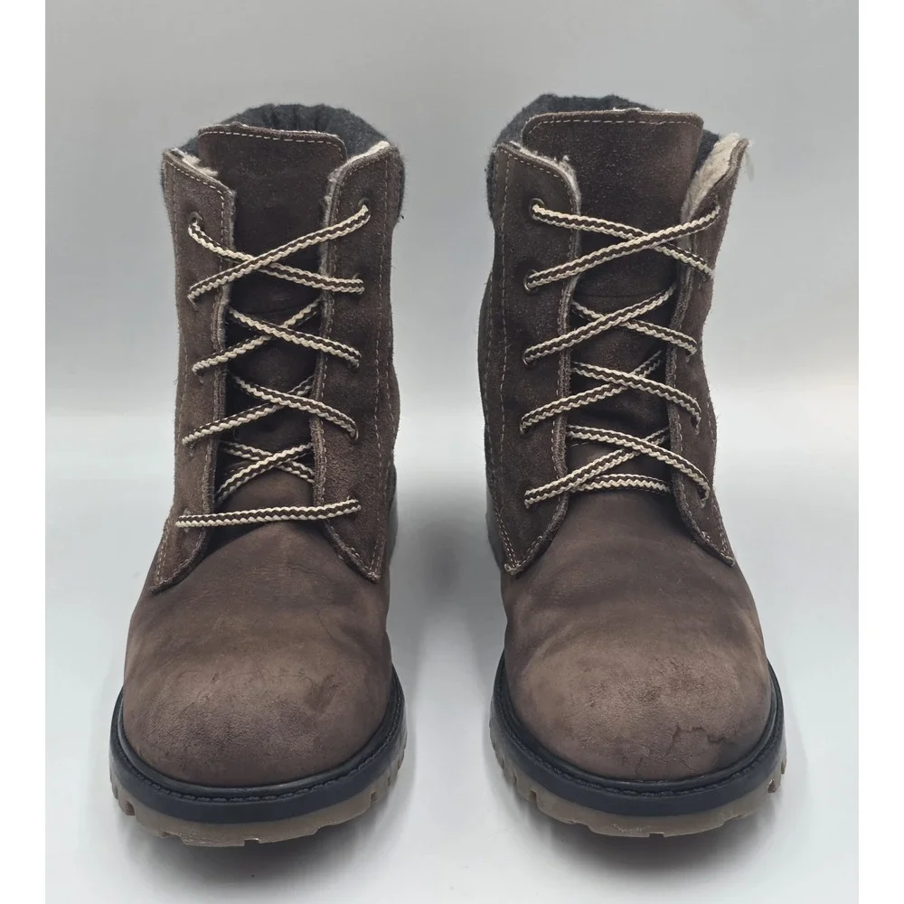 Kamik Takoda Lo Junior Bown Nubuck Leather Waterproof Winter Boots Size 4 WM‎ 6